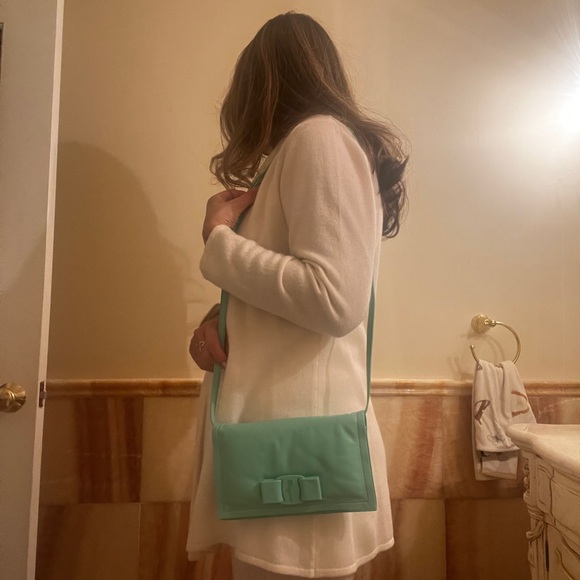 Salvatore Ferragamo Viva Mini Leather Shoulder Bag in Fresh Mint Green - Picture 11 of 15